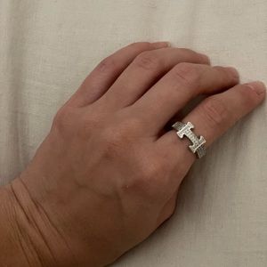 Silver “H” Ring
